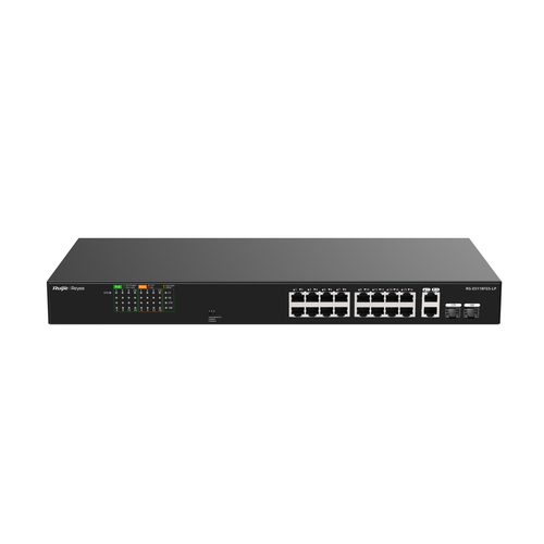 Miniatura 5 de Switch Ruijie Networks RG-ES118FGS-LP No administrado, L2, RJ-45 16, Fast Ethernet (10/100), (PoE +) 16, Negro