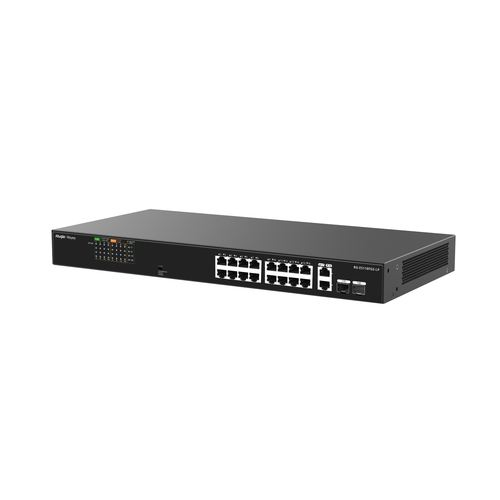 Miniatura 4 de Switch Ruijie Networks RG-ES118FGS-LP No administrado, L2, RJ-45 16, Fast Ethernet (10/100), (PoE +) 16, Negro