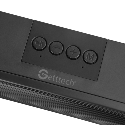 Miniatura 2 de Barra de sonido Getttech GUS-MSRBT-01 USB, Bt, Inalámbrico y alámbrico, Negro
