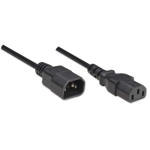 Miniatura 4 de Cables de poder Manhattan Cable de alimentación Hembra, Macho 250 V, 1.8 m, Negro