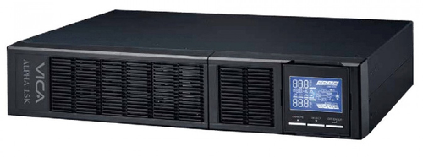 No Break Vica ALPHA 1.5K 1.5 kVA / 1500 W, Entrada 145 V, 8 salidas AC, Negro