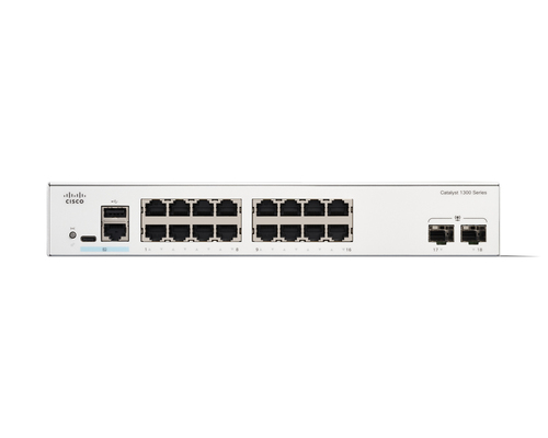 Miniatura 2 de Switch Cisco C1300-16T-2G Gestionado, L2/L3, RJ-45 16, Gigabit Ethernet (10/100/1000), Blanco