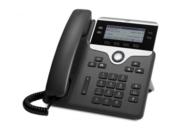 Teléfono Ip Cisco 7841 Terminal con conexión por cable, PoE, 4 líneas, Negro, Plata