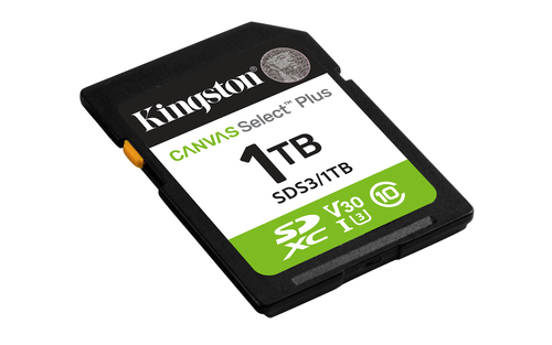 Miniatura 5 de Memoria Kingston Technology Canvas Select Plus Gen3 1 TB, Velocidad 150 MB/s, Clase 10