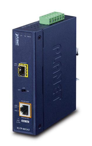 Conversor de medios PLANET IGTP-805AT Gigabit Ethernet, 2000 Mbit/s, SFP