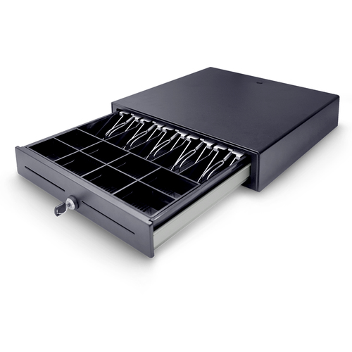 Cajón de dinero ECLine EC-CD-200M, Cajón electrónico de dinero, Plástico, Acero, Negro, Plástico, 424 mm, 439 mm