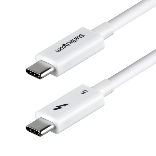 Cable Thunderbolt StarTech.com 0.8 m V. 5, 120 Gbit/s, Blanco