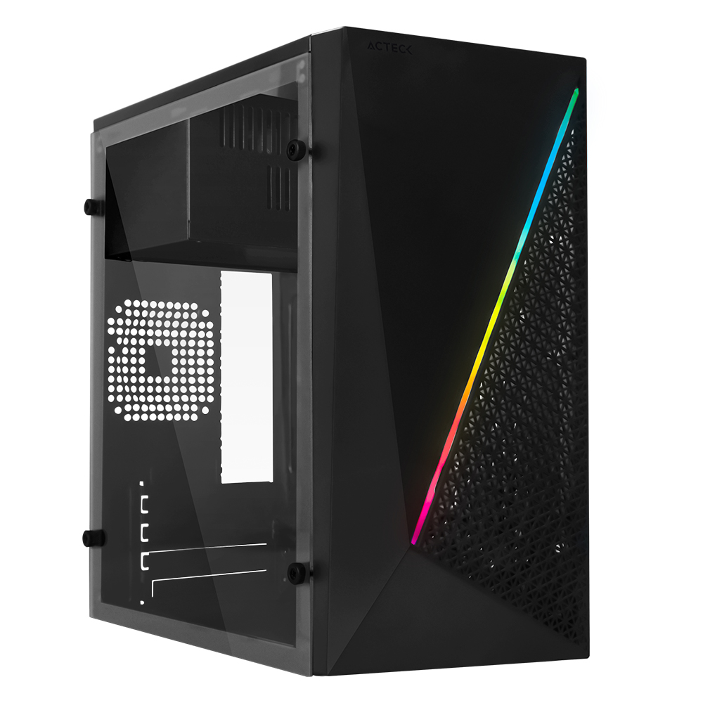 Miniatura 2 de Gabinete Acteck Kyoto GC460 Micro Tower, PSU 500 W, PSU Si, Negro