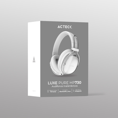 Miniatura 3 de Audífonos Acteck Luxe Pure HP730 Diadema, Inalámbrico y alámbrico, 3.5 mm, Bluetooth, Blanco