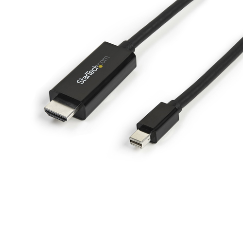 Adaptador vídeo StarTech.com Mini DisplayPort a HDMI, 3 m, Negro