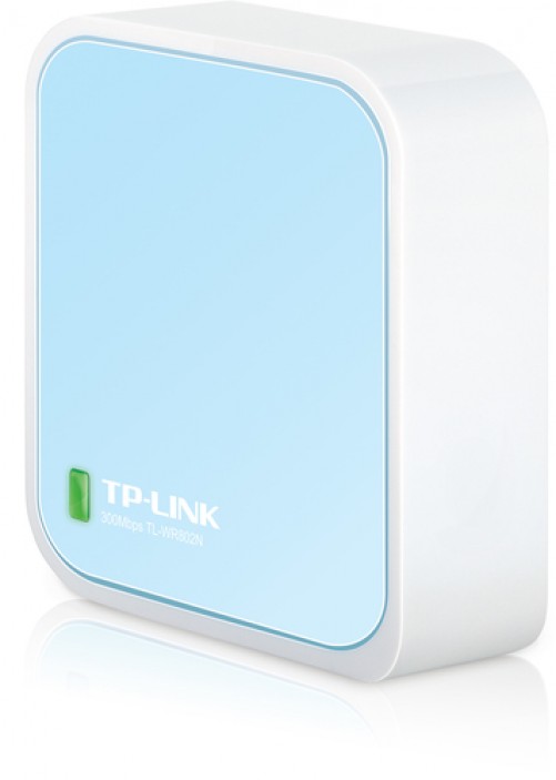Ruteador Inalámbrico TP-Link TL-WR802N 2 ant., Wi-Fi 4 (802.11n), 1 RJ-45, 300 Mbit/s, Azul, Blanco