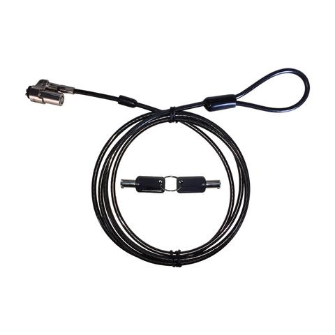 Cable antirrobo TechZone TZNK701 Llave, 1.8 m, Níquel, Acero, Zinc, Negro