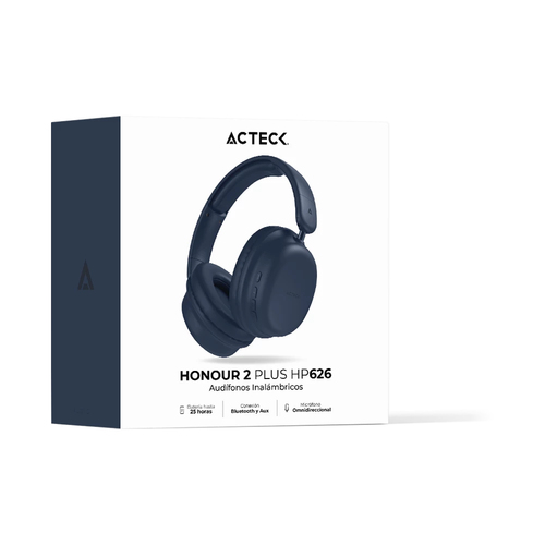 Miniatura 3 de Audífonos Acteck Honour 2 Plus HP626 Diadema, Inalámbrico y alámbrico, 3.5 mm, USB, Bluetooth, Azul
