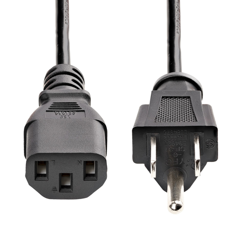Miniatura 3 de Cables de poder StarTech.com Macho, Hembra 125 V, 7.6 m, Negro