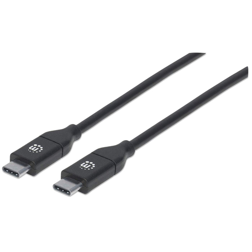 Cable USB Manhattan Cables USB-C de Alta Velocidad USB C a USB C, 480 Mbit/s, Negro