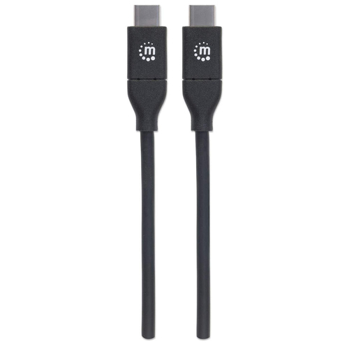 Miniatura 3 de Cable USB Manhattan Cables USB-C de Alta Velocidad USB C a USB C, 480 Mbit/s, Negro