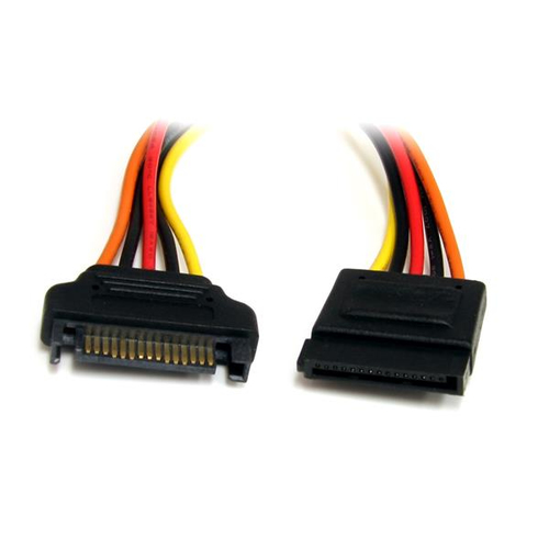 Cable de poder StarTech.com SATA 15 puntas, SATA 15 puntas, 0.3048 m, Multicolor