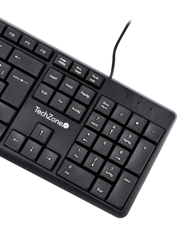 Miniatura 4 de Teclado TechZone Teclado Alámbrico Alámbrico, USB, Negro
