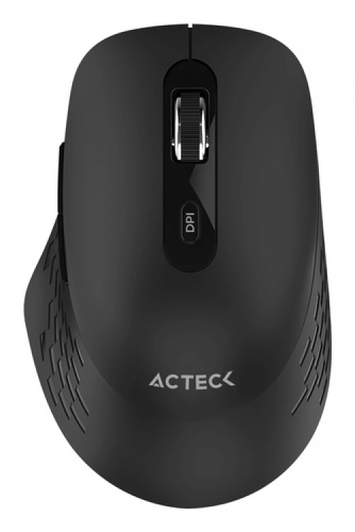 Mouse Acteck Optimize Flow MI480 Óptico, 6 Botones, 1600 DPI, RF inalámbrico, 10 m, Negro