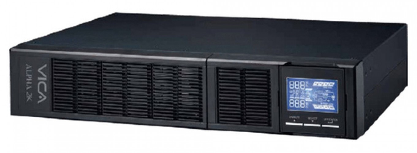No Break Vica ALPHA 2K 2 kVA / 2000 W, Entrada 145 V, 8 salidas AC, Negro