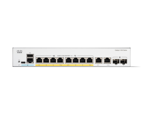 Miniatura 2 de Switch Cisco C1200-8P-E-2G Gestionado, L2/L3, RJ-45 8, Gigabit Ethernet (10/100/1000), Blanco