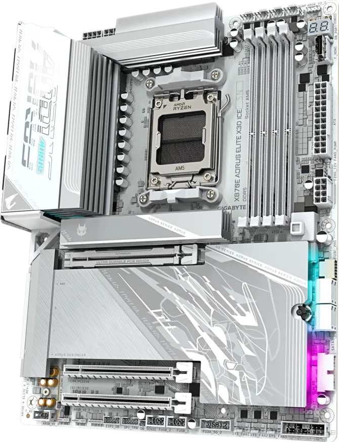 Miniatura 5 de Tarjeta Madre Gigabyte X870E AORUS ELITE X3D ICE, ATX, Socket AM5, DDR5, HDMI para AMD