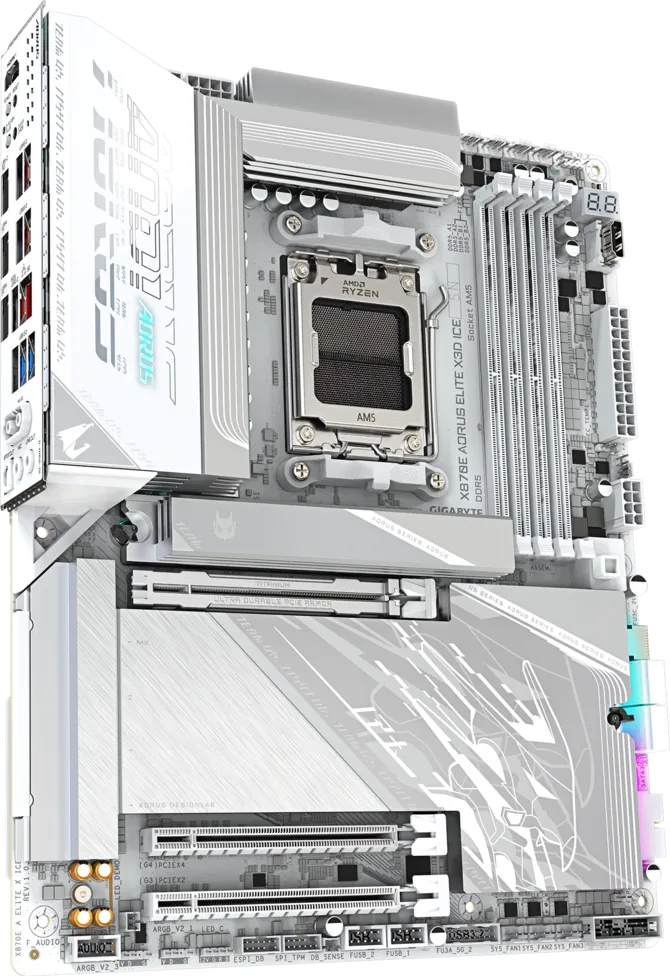 Miniatura 4 de Tarjeta Madre Gigabyte X870E AORUS ELITE X3D ICE, ATX, Socket AM5, DDR5, HDMI para AMD