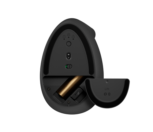 Miniatura 4 de Mouse Logitech Lift Óptico, 6 Botones, 4000 DPI, RF inalámbrico + bluetooth, 10 m, Grafito