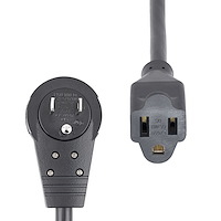 Miniatura 2 de Cables de poder StarTech.com Macho, Hembra 125 V, 3 m, Negro