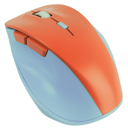 Miniatura 4 de Mouse Perfect Choice Thumb 6 Botones, 1600 DPI, RF inalámbrico, 10 m, Azul, Naranja