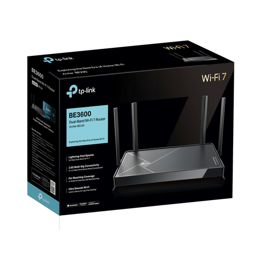 Miniatura 3 de Ruteador Inalámbrico TP-Link Archer Archer BE230 4 ant., Wi-Fi 7 (802.11be), 5 RJ-45, 2882 Mbit/s, Negro