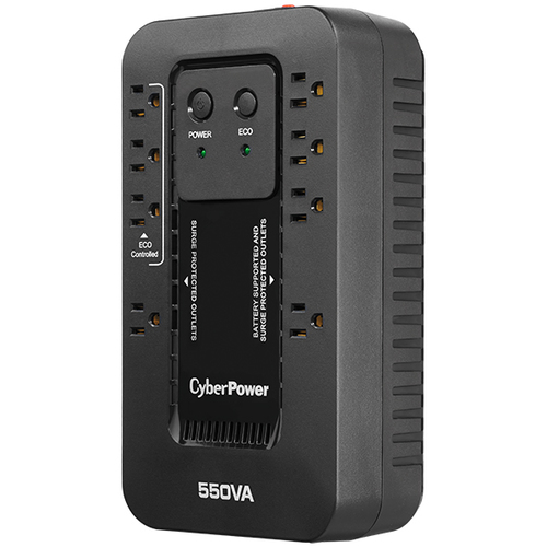 Miniatura 4 de No Break CyberPower EC550G 0.55 kVA / 330 W, 526 J, Entrada 140 V, Salida 120 V, 8 salidas AC, Negro