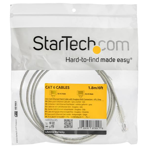 Miniatura 2 de Patchcord StarTech.com Cat6, 1.8 m, U/UTP (UTP), Negro
