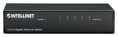 Miniatura 4 de Switch Intellinet 530378 RJ-45 5, Gigabit Ethernet (10/100/1000), Negro
