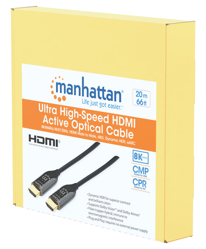 Miniatura 5 de Cable Hdmi Manhattan Canal Ethernet, 20 m, 48 Gbit/s, 2160p, 1440p, 4320p, 1080p, Negro
