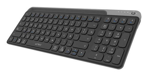 Miniatura 4 de Teclado Acteck Inspire Trek TI747 Español, Inalámbrico, RF inalámbrico + bluetooth, Interruptor de llave de tijera, Negro, Gris