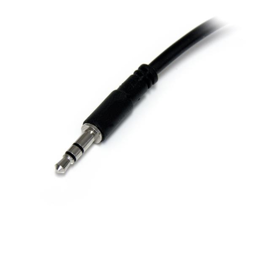 Miniatura 3 de Cable de audio StarTech.com 3,5mm a 2x3.5mm, 0.2 m, Negro