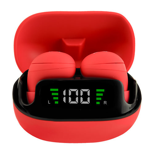 Audífonos Perfect Choice PC-117087 Intra auditivo, True Wireless Stereo (TWS), USB, Bluetooth, Rojo