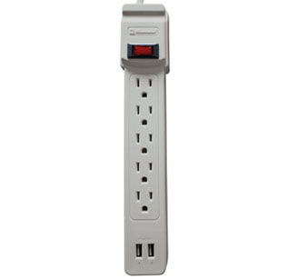 Supresor de picos Koblenz SS-550 USB 550 J, 5 contactos, Gris