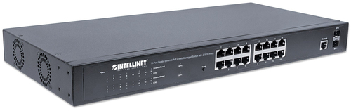 Miniatura 5 de Switch Intellinet Gestionado, L2+, RJ-45 16, Gigabit Ethernet (10/100/1000), (PoE +) 16, 1U, Negro