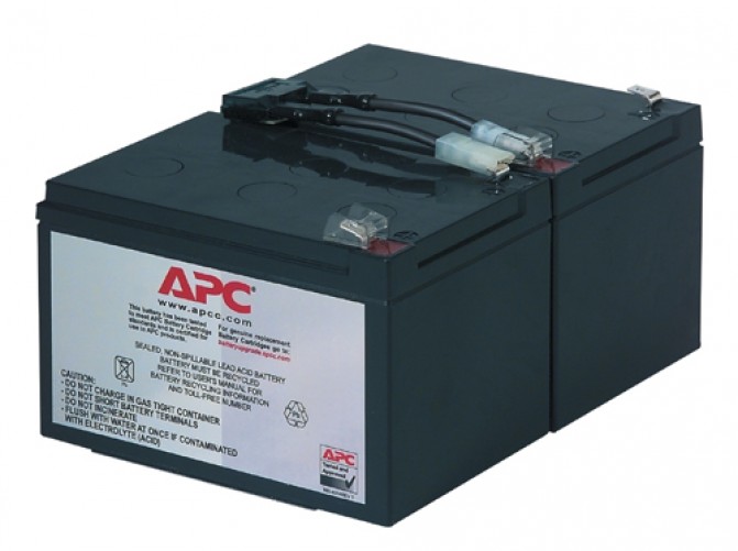 Bateria para UPS APC RBC6 Plomo ácido, Negro