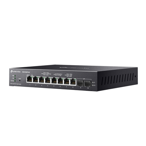 Miniatura 5 de Switch TP-Link Omada SG2210XMP-M2 Gestionado, L2/L2+, RJ-45 8, 2.5G Ethernet (100/1000/2500), (PoE +) 8, Montaje en escritorio/pared, Negro