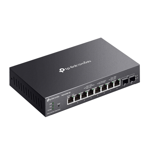 Miniatura 4 de Switch TP-Link Omada SG2210XMP-M2 Gestionado, L2/L2+, RJ-45 8, 2.5G Ethernet (100/1000/2500), (PoE +) 8, Montaje en escritorio/pared, Negro