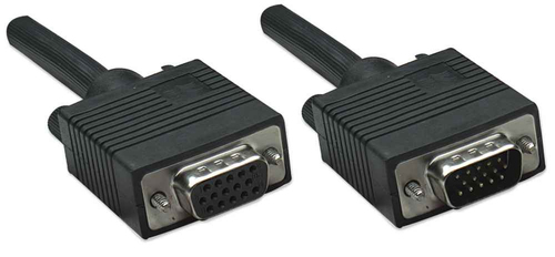 Miniatura 4 de 309011 Extension VGA HD15 macho a HD15 hembra; 1.8 m. Negro, completamente blindado para reducir la interferencia.