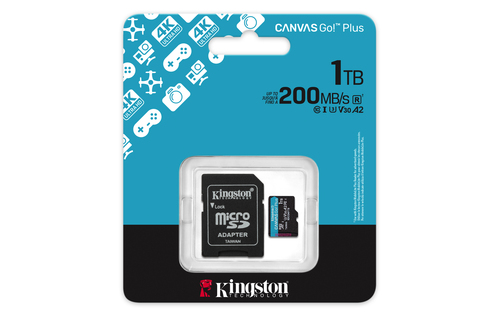 Miniatura 2 de Memoria Kingston Technology Canvas Go! Plus 1 TB, Velocidad 200 MB/s, Clase 10