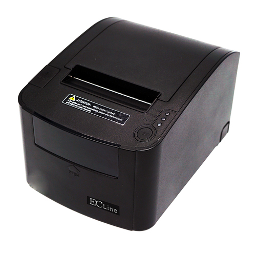 Impresora de recibo EC Line EC-PM-80330 Térmica directa, Impresora de TPV, Alámbrico, USB, RS-232, Negro