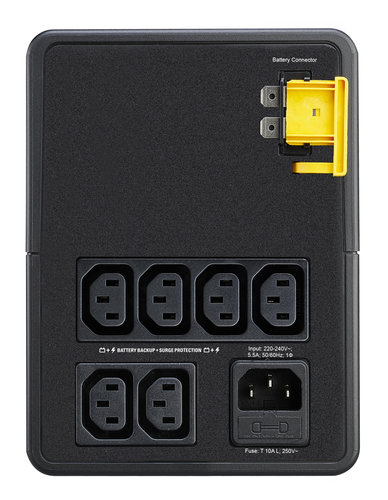 Miniatura 5 de No Break APC Easy UPS 1.2 kVA / 650 W, 273 J, Entrada 300 V, 6 salidas AC, Negro
