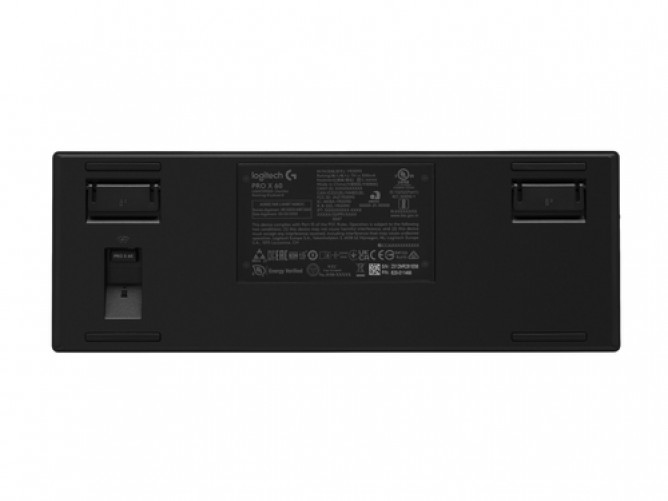 Teclado Logitech G PRO X 60 Inglés, Inalámbrico y alámbrico, RF inalámbrico + bluetooth, Interruptor mecánico, LED RGB, Negro