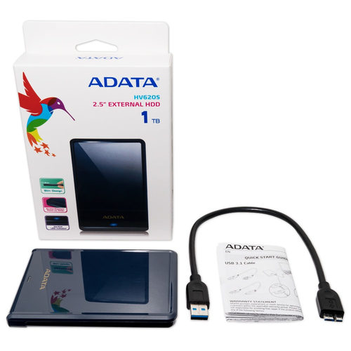 Miniatura 4 de Disco duro externo ADATA HV620S 1 TB, Micro-USB B 3.2 Gen 1 (3.1 Gen 1), Azul