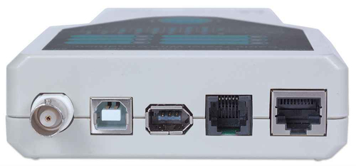 Miniatura 2 de Probador de cables Intellinet Probador de cable 5 en 1 BNC, IEEE-1394, RJ-11, RJ-45, USB, LED, Gris
